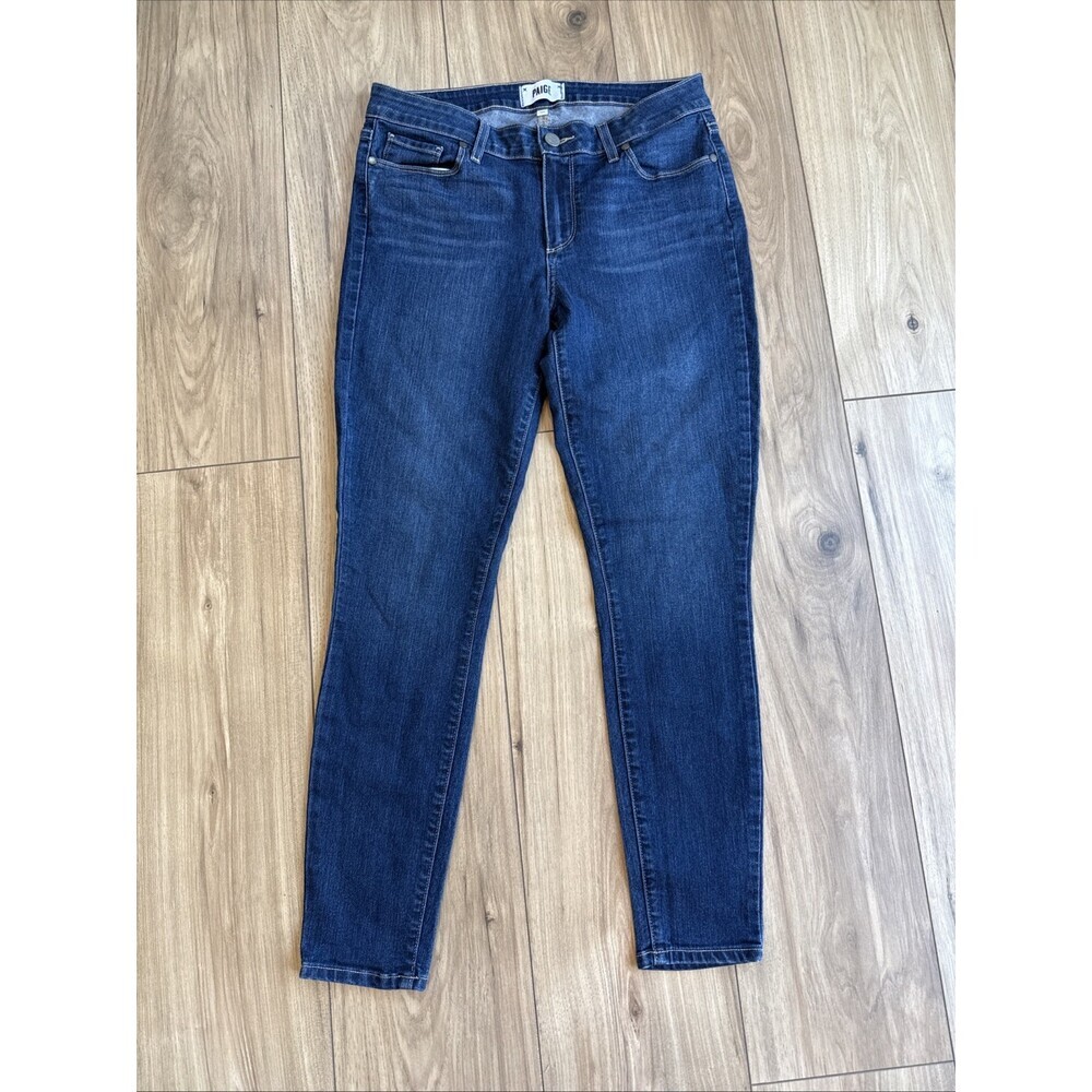 Paige Verdugo Ankle Dark Blue Women's Jeans Size 30 Mid Rise Stretch Comfort